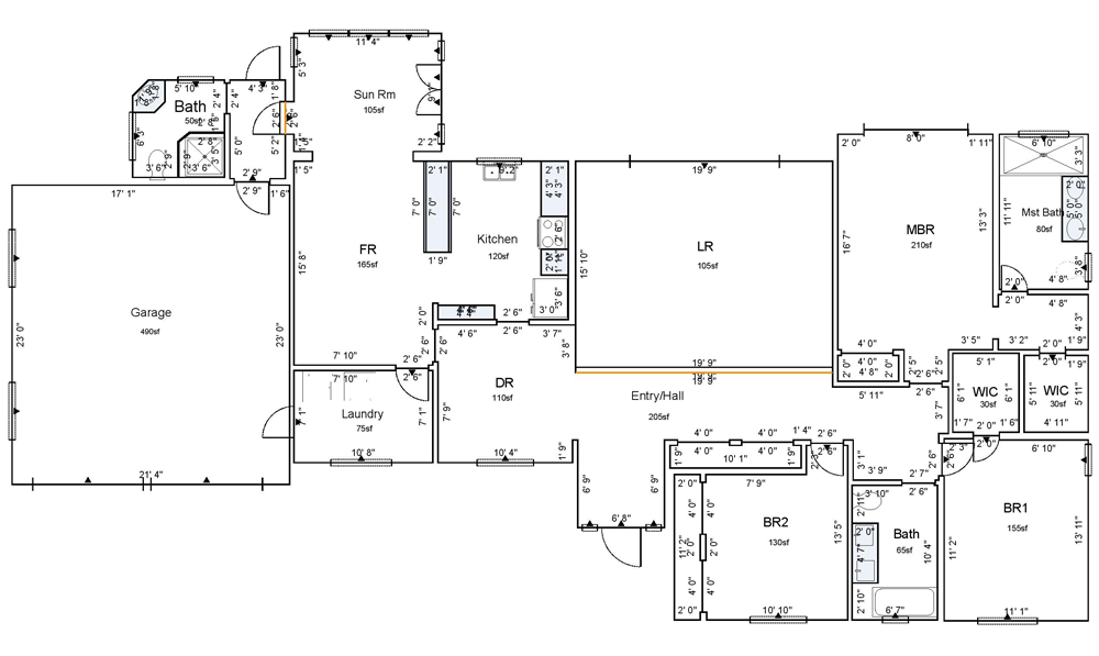 Floor Plan created for Florida Home